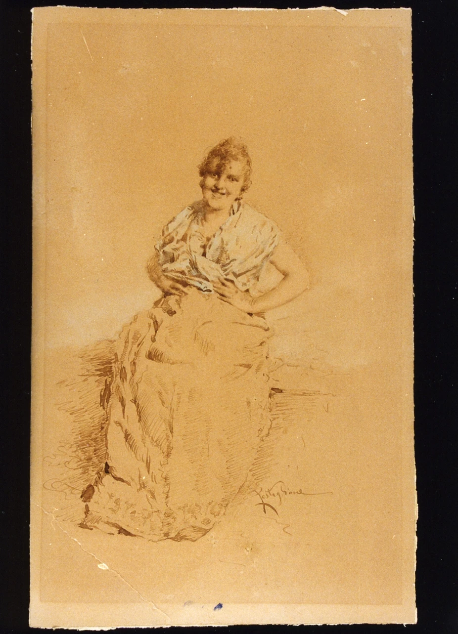 Figura femminile seduta - Certosa di san Martino, Napoli